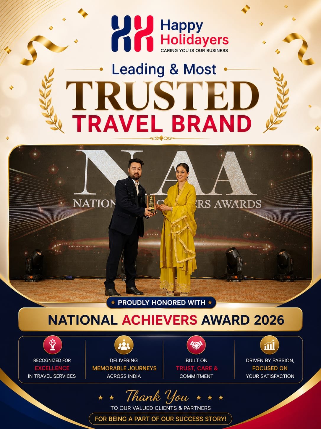 Happy Holidayers award winning journey – scenic beauty with trust and excellence